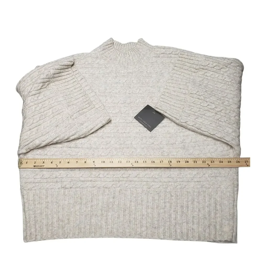 Marc New York 3X Oatmeal Cable Knit Sweater NWT Cozycore Soft Neutral Hygge